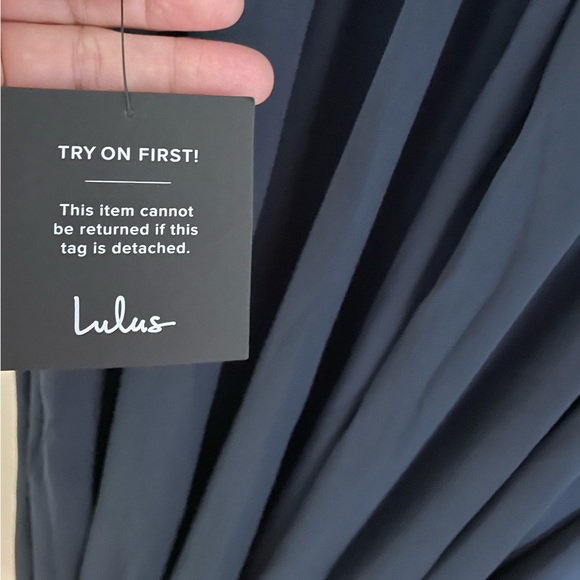 ⬇️Price Drop⬇️ Lulus Navy Blue Sleeveless Maxi Dress size XS NWT - Picture 5 of 13